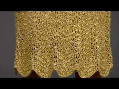 how crochet round Spring/Summer and Knitting Feather Vogue #6 Fan Dress,