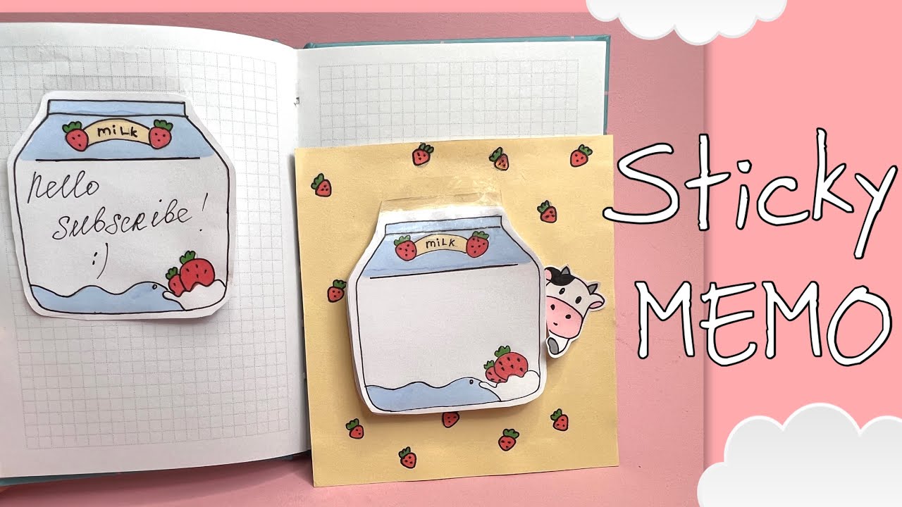 DIY Sticky note/ How to make note pad/ Sticky memo - YouTube