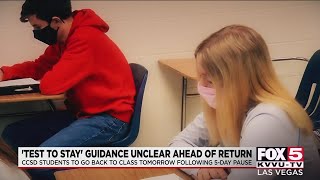 CCSD's 'test to stay' guidance unclear ahead of return