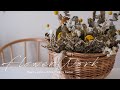 ドライフラワーのカゴアレンジ｜Dried flowers Basket Arrange