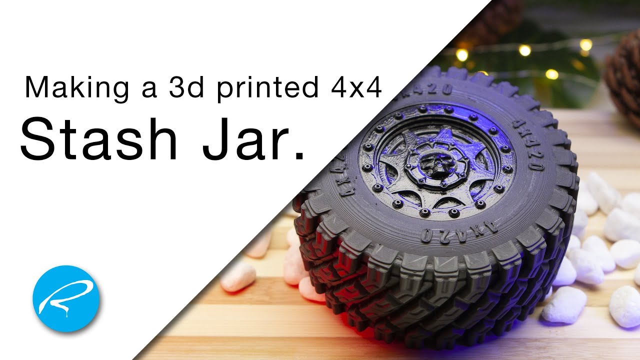 Let's make a 3d printed 4x4 stash jar.