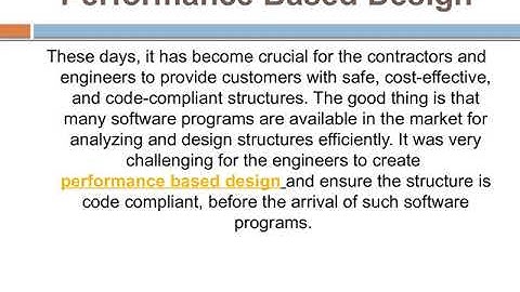 Make Performance Based Design Using Structural Design Software