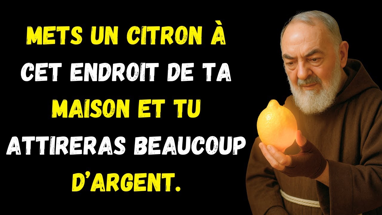PLACE UN CITRON À CET ENDROIT DE TA MAISON ET ATTIRE BEAUCOUP D’ARGENT | Enseignement du Père Pio