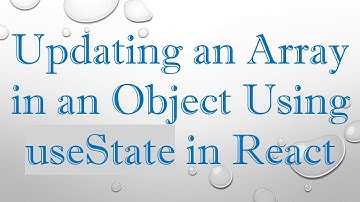 Updating an Array in an Object Using useState in React