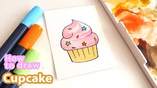 How To Draw a Easy Cupcake for Beginners