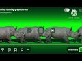 Rhino stampede green screen