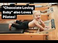 Chocolate loving baby also loves pilates