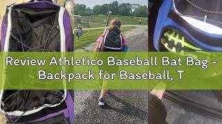 Review Athletico Baseball Bat Bag - Backpack for Baseball, T-Ball & Softball Equipment & Gear for Yo