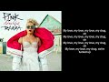 P!nk - Beautiful Trauma [Lyrics] [Audio HQ]