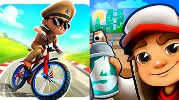 Little Singham Cycle Race VS Subway Surfers Game 2025 Gameplay Android, ios