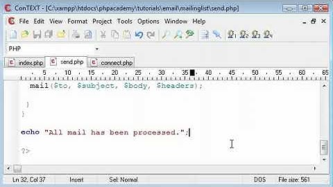 PHP Mailing List 120 Part 6
