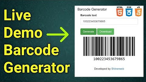 How to generate and download Barcode by using JavaScript | JsBarcode