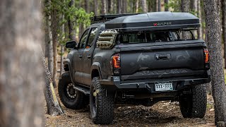 Ultimate Overland Bed Setup - Diamondback + Front Runner Tacoma Bed Cover Rack System