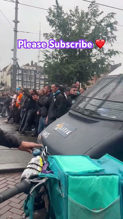 Marseille Ultras on the way to Ajax Stadium with Police escort π¨π¨π¨