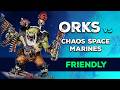 ORKS VS CHAOS SPACE MARINES | WARHAMMER 40K BATTLE REPORT