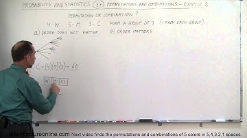 Probability & Statistics (37 of 62) Permutations and Combinations - Example 2