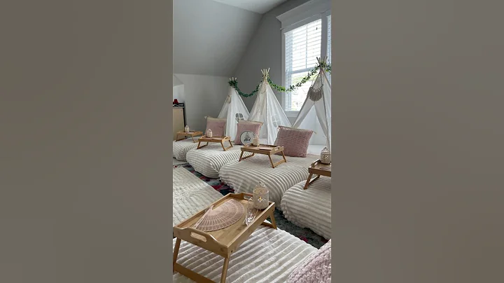 Boho Teepee Sleepover! How cute? We love these setups. Holly Springs, NC