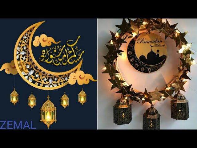 Ramadan Decoration Craft ideas - Handmade Ramadan Decor - Ramadan Craft -  DIY Ramadan Mubarak Decor 
