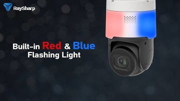 4K 4‘’ 4X active deterrence PTZ IP camera with flashing red&blue light