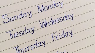 Days Of The Week || Sunday Monday Ki Spelling || Handwriting Kaise Sudhare ||