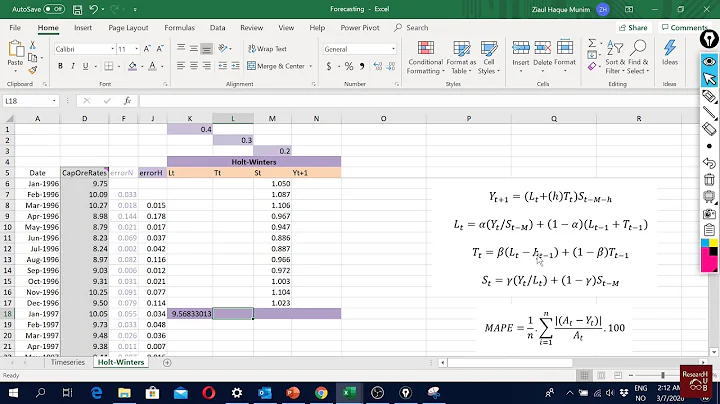 Forecasting (14): Holt Winters' method
