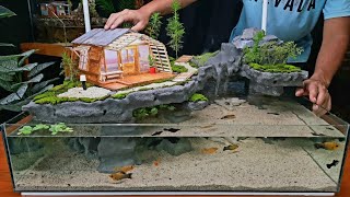 Creative Ideas for Making Diorama Waterfall Aquarium Decorations from Styrofoam Waste by gurune kreatif poel 19,705 views 3 months ago 11 minutes, 4 seconds