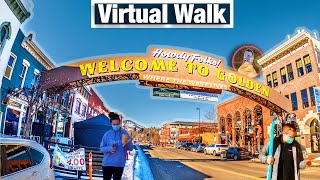 Golden Colorado Walking Tour - Walking Trails for Treadmill - 4K City Walks Virtual Walk