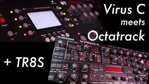 Virus C meets Octatrack, with Roland TR8S