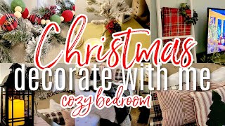 CHRISTMAS CLEAN AND DECORATE WITH ME 2021 \/\/ COZY CHRISTMAS BEDROOM \/\/ DECORATING FOR CHRISTMAS 2021