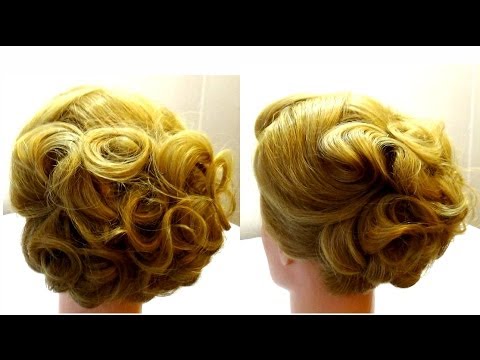 Вечерняя прическа на средние волосы.Прическа на средние волосы.Evening hairstyle for medium hair Вечерняя прическа на средние волосы.Прическа на средние волосы.Evening hairstyle for medium hair