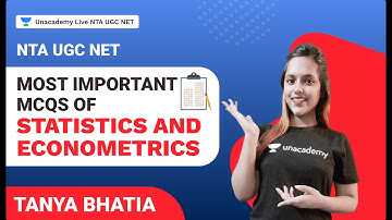 Statistics and Econometrics | Tanya | NTA UGC NET | Unacademy Live