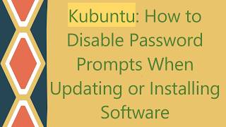 Kubuntu: How to Disable Password Prompts When Updating or Installing Software screenshot 1