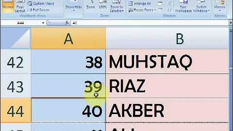 Free Learn Microsoft Excel 2007 Urdu Video Course Class 2