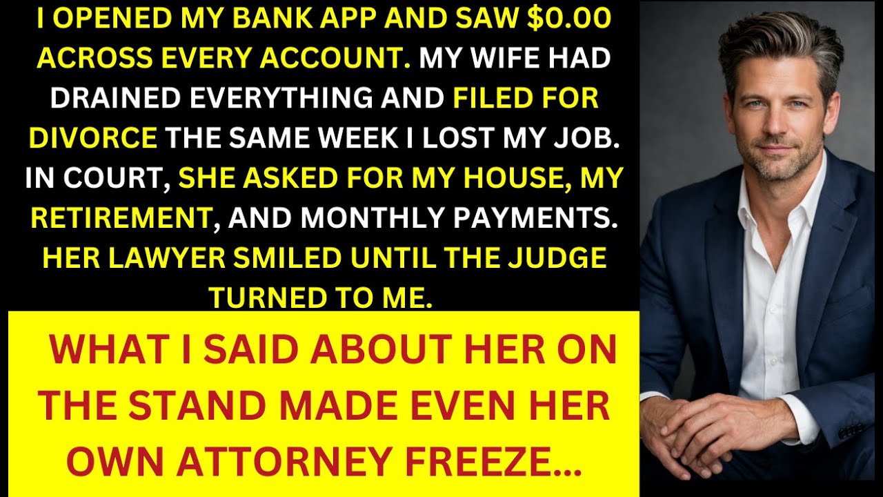 My Ex-Wife Emptied My Accounts in the Divorce — What I Said About Her in Court Shocked Everyone