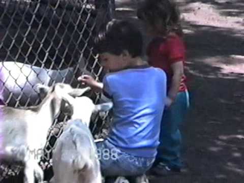 shana & jordan at the petting zoo 1988