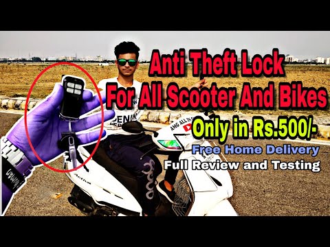 Anti Theft Lock For All Scooter and Bikes only in Rs.500/- with Free Home Delivery || Test on