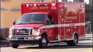Long Beach Fire Dept. *NEW* Rescue 10 Transporting