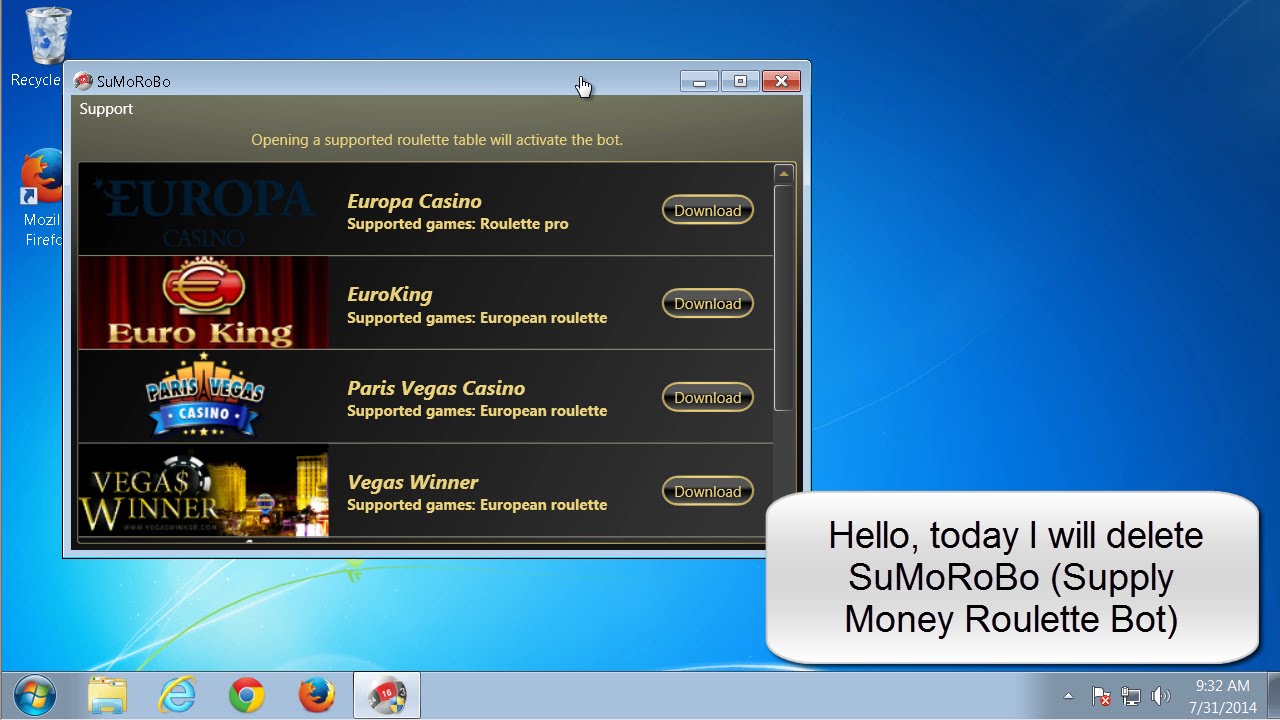 How to remove SuMoRoBo (Supply Money Roulette Bot)