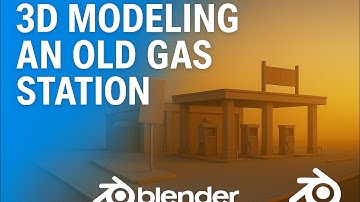 3D Modeling an Old Gas Station in Blender | Step by Step Tutorial