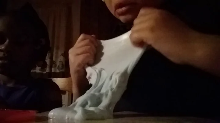 Playing with slime with sis