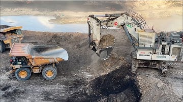 Epic In action Videos of the Liebherr R9350 Excavator Loading Caterpillar Dumper ~ Miningstory 