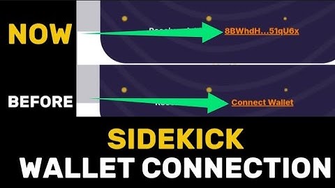 How to CONNECT WALLET on SIDEKICK | SIDEKICK LATEST UPDATE | SIDEFAN LATEST UPDATE