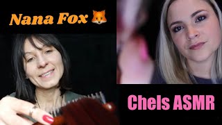 ASMR Hair Brushing & Face Brushing Collab With Nana Fox