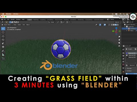 How to create GRASS FIELD within 3 minutes using BLENDER | 3D Animation | Tutorials | Latchu S B