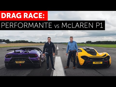 DRAG RACE! McLaren P1 vs Lamborghini Huracan Performante Spyder