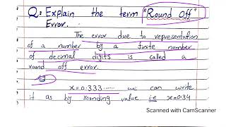Explain the term "Round Off Error " | Error Analysis | Ch#01 | Numerical Analysis | Type of error