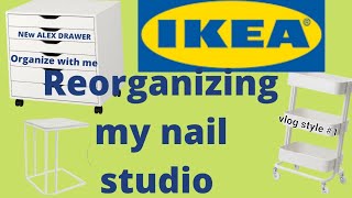 Organizing  my nail area/studio lets go to ikea  vlog style