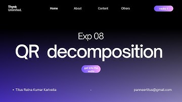 Explaining QR decomposition using python