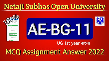 AE BG 11 Assignment Exam Answer NSOU UG 2022