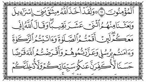 سورة المائدة مكتوبة بصوت الشيخ سعد الغامدي..🤲🤲🤲